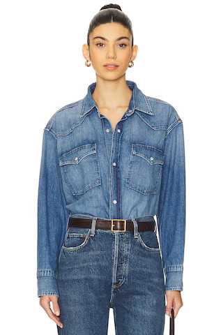 Kayla Western Shirt in Douro | Revolve Clothing (Global)