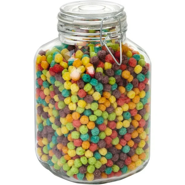 Mainstays Kitchen storage 106OZ Clear Glass Lock Lid Jar | Walmart (US)