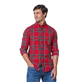 Hope & Henry Men's Organic Long Sleeve Stretch Poplin Button Down Shirt - Macy's | Macy's