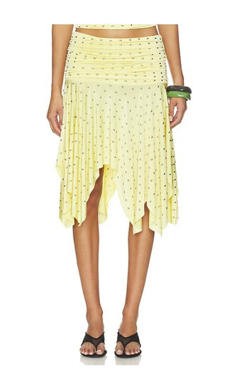 SIEDRES Sandor Skirt in Yellow. - size S | Revolve Clothing (Global)