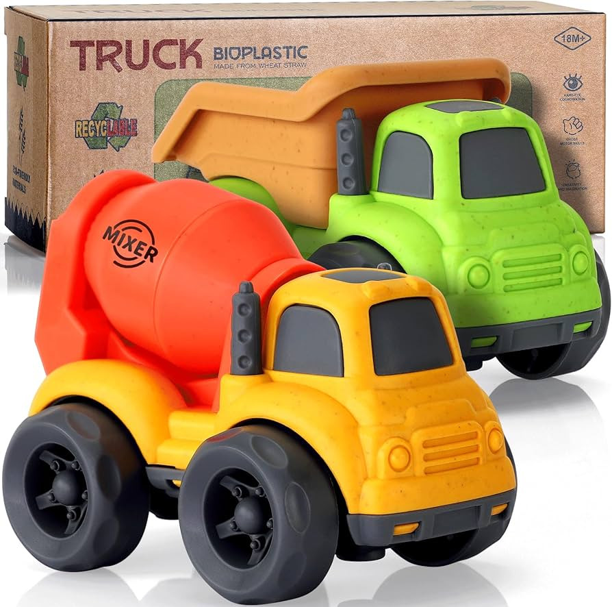 Toddler Toys for 1 Year Old Boy, Dump Truck Toys and Mixer Cement, BPA Free, Phthalates Free, PVC... | Amazon (US)