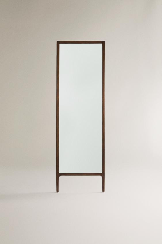 LARGE WOODEN MIRROR | Zara US