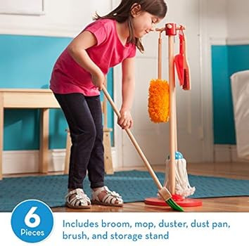Melissa & Doug Let's Play House Dust! Sweep! Mop! 6 Piece Pretend Play Set | Amazon (US)