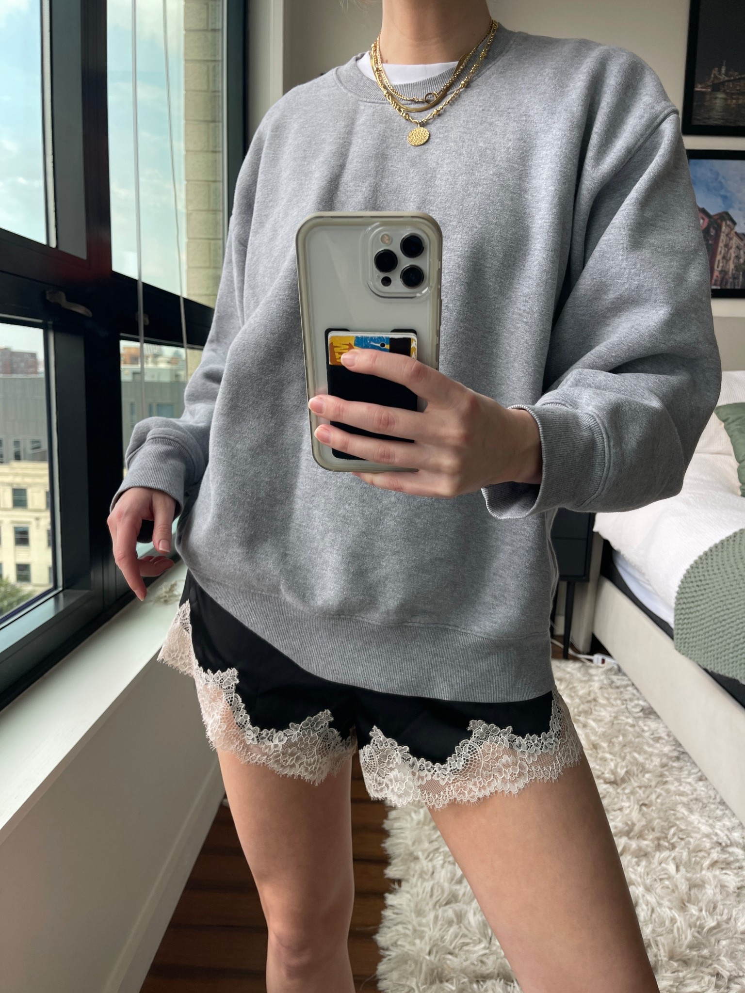 wfh outfit 

crewneck: large
shorts: old abercrombie but listed some similar ones 

#LTKFindsUnder100 #LTKStyleTip #LTKSummerEdit