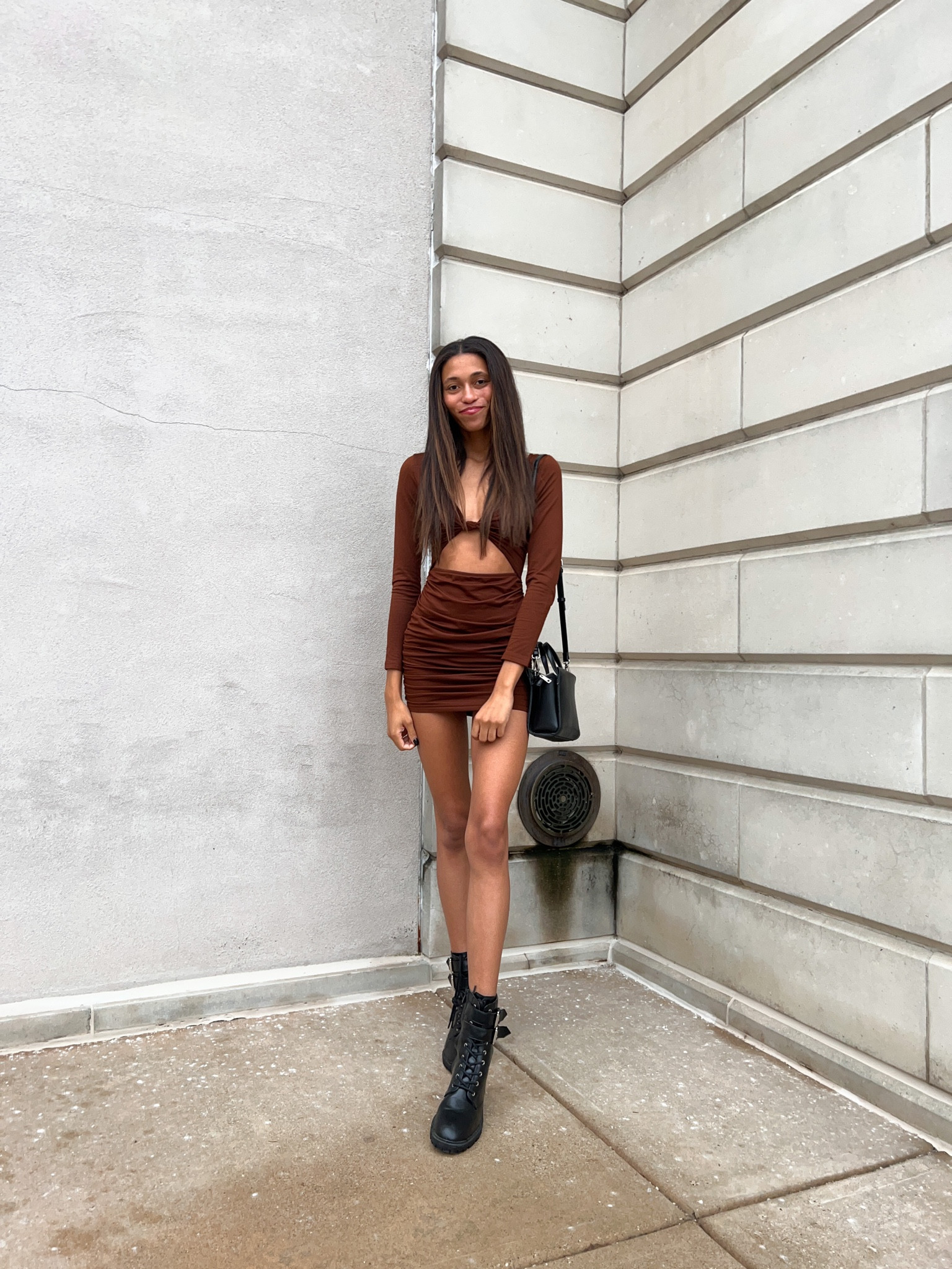 bodycon dress with combat boots 30 Bodycon Dress Outfit Ideas With Boots for Sleek Nights