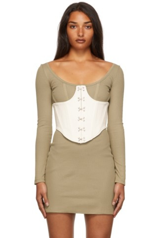Bonded Cotton Under Corset | SSENSE