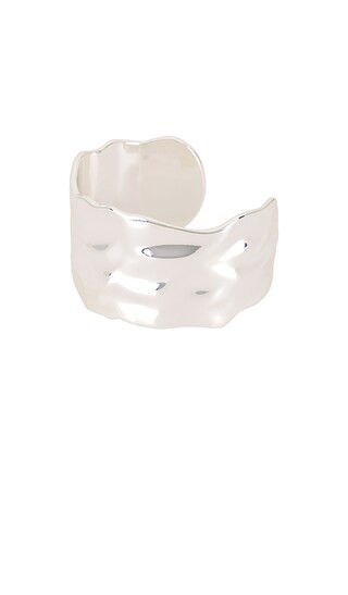 Thick Band Cuff in Silver | Revolve Clothing (Global)