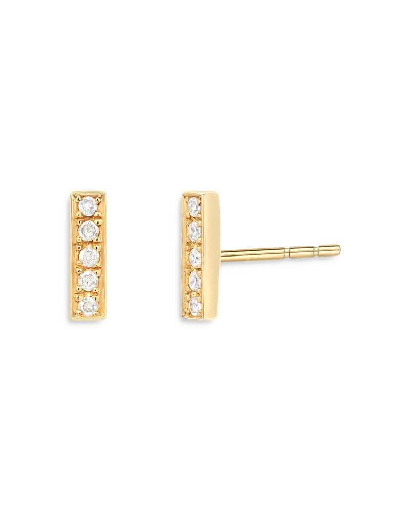 Zoe Lev 14K Yellow Gold Diamond Bar Stud Earrings | Bloomingdale's (US)