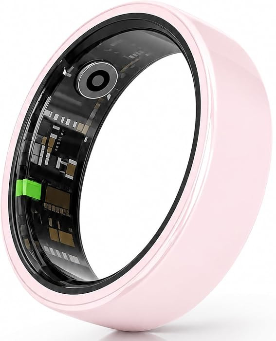 Ceramic Smart Ring 4 for Women, Sleep & Fitness Tracker (Pink, 9) | Amazon (US)