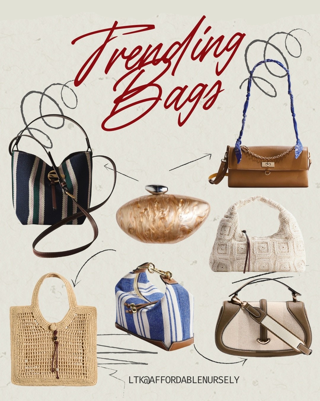 Trendy summer and spring handbags, clutches, shoulder bags

#LTKFestival #LTKPetite