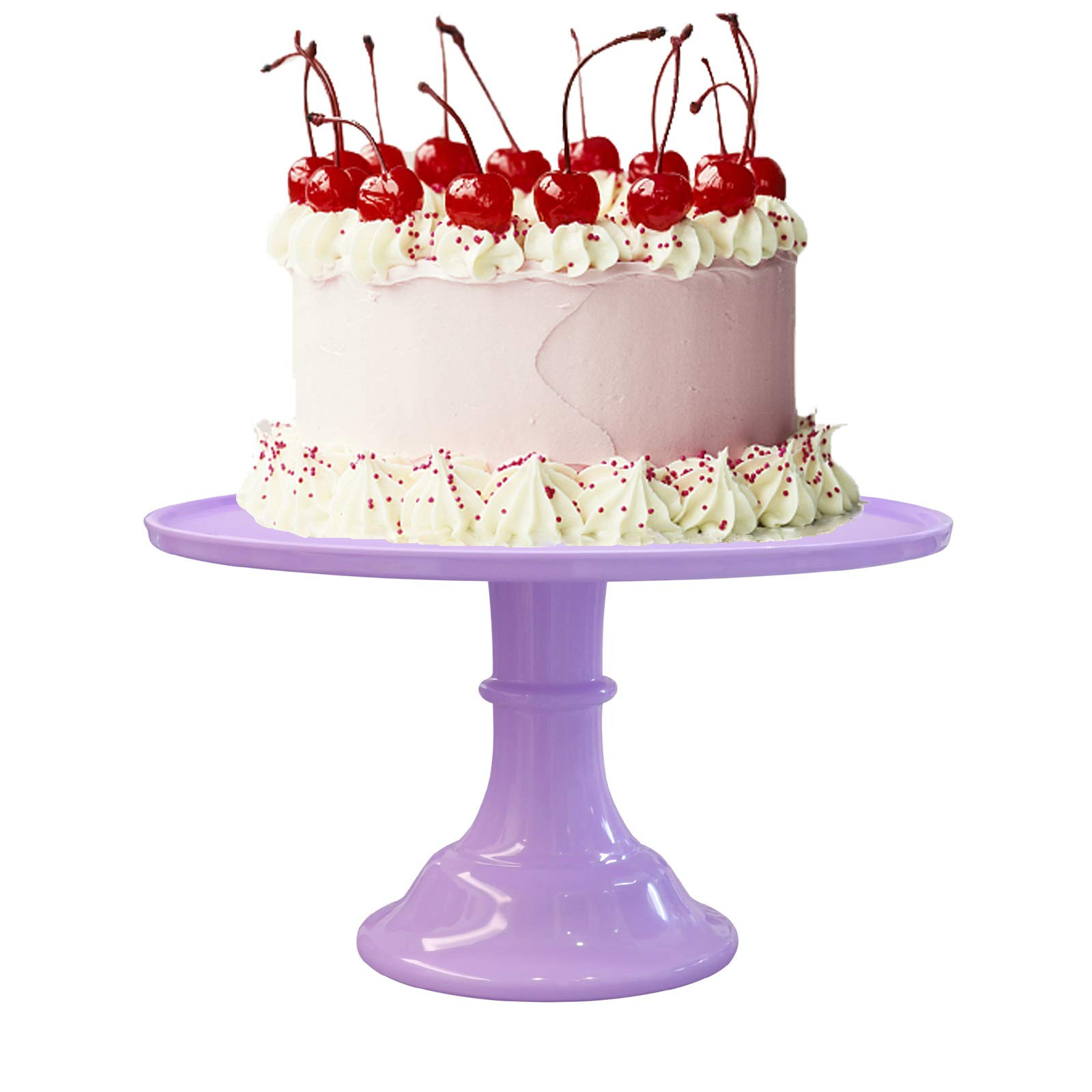 Round Cake Stand Purple 11" Melamine Cake Display Stand Dessert Cupcake Display Tray for Christma... | Amazon (US)