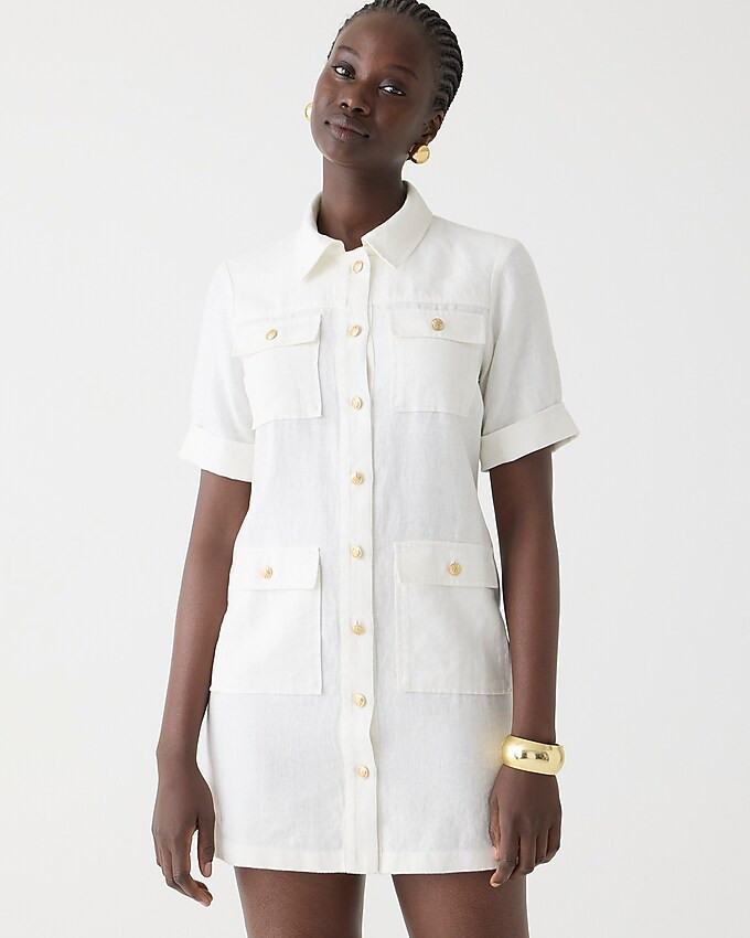 Gamine shirtdress in linen | J. Crew US