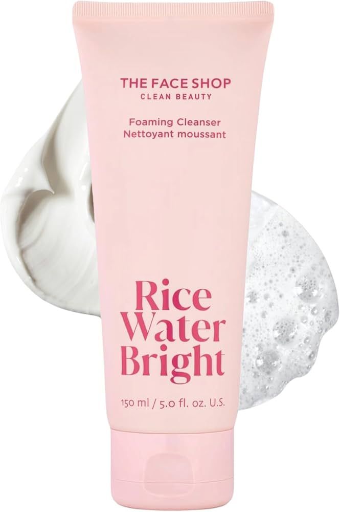 The Face Shop Rice Water Bright Foaming Facial Cleanser with Ceramide, Gentle Face Wash for Hydra... | Amazon (US)