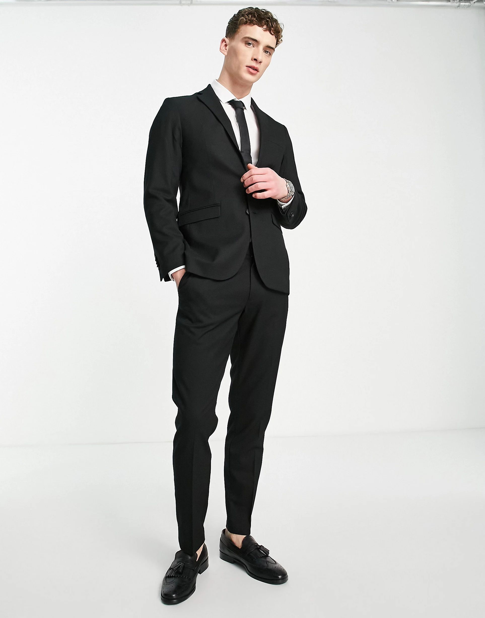 New Look slim suit pants in black | ASOS (Global)