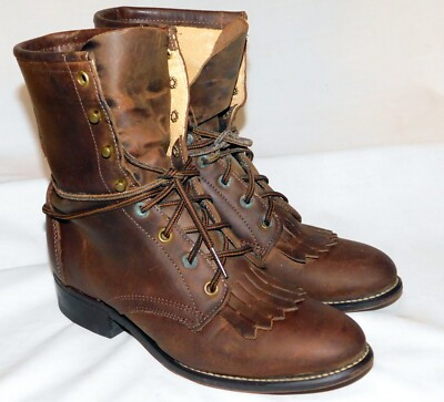 Laredo Lace Roper Western Cowboy Boots - Women Size 7M  | eBay | eBay US