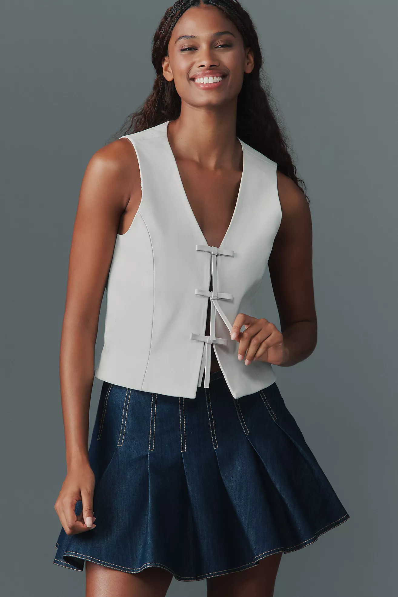 Lamarque Bastina Bow-Front Top | Anthropologie (US)