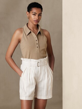 Slub Ribbed Polo Tank | Banana Republic Factory