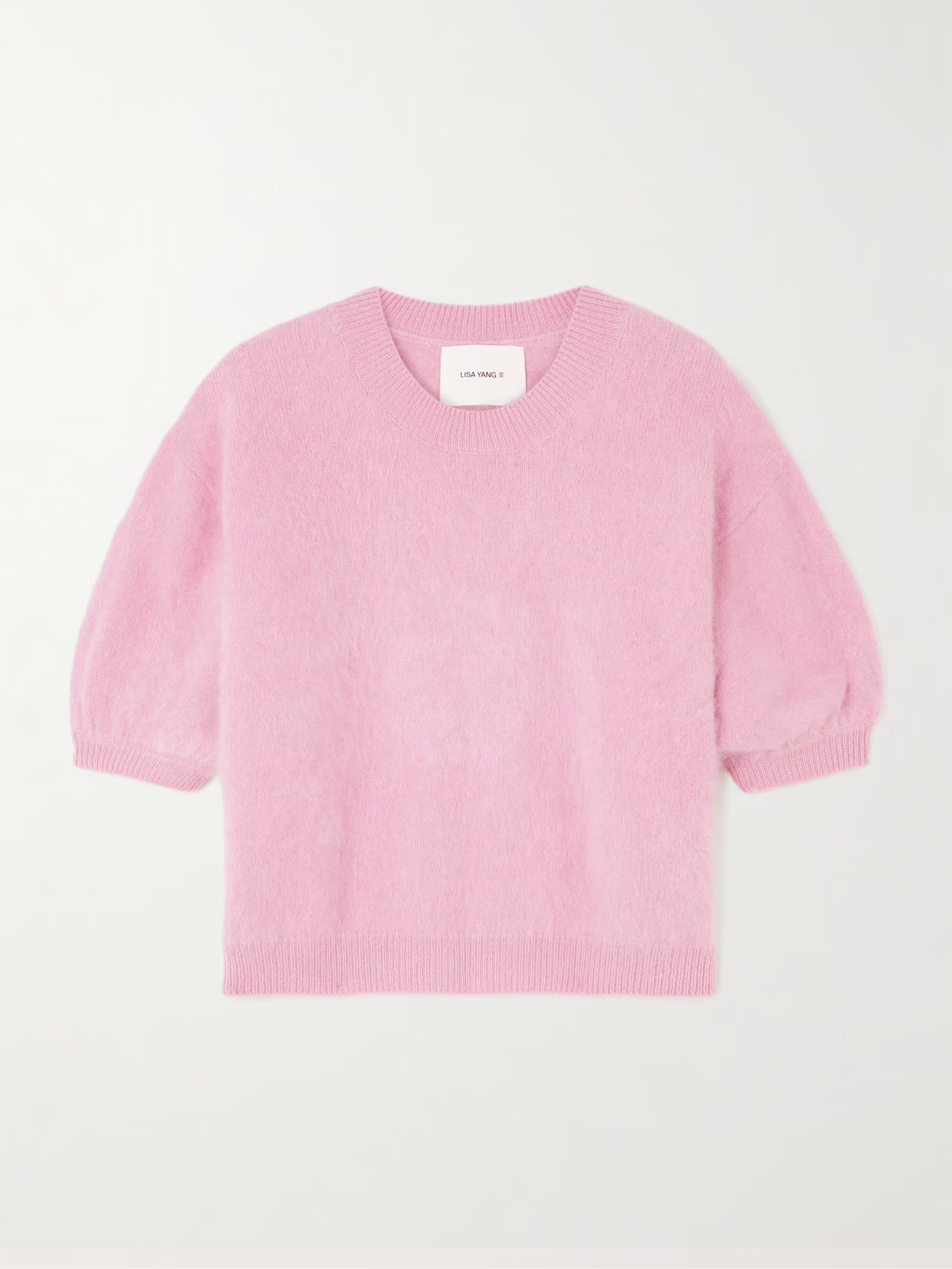 LISA YANG - Juniper Brushed-cashmere Sweater - Pink | NET-A-PORTER (US)