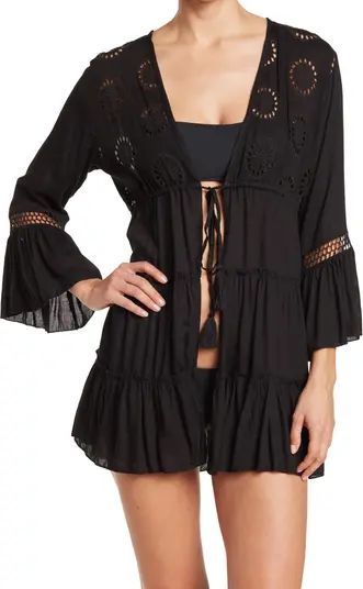 Open Front Eyelet Lace Cover-Up | Nordstrom Rack