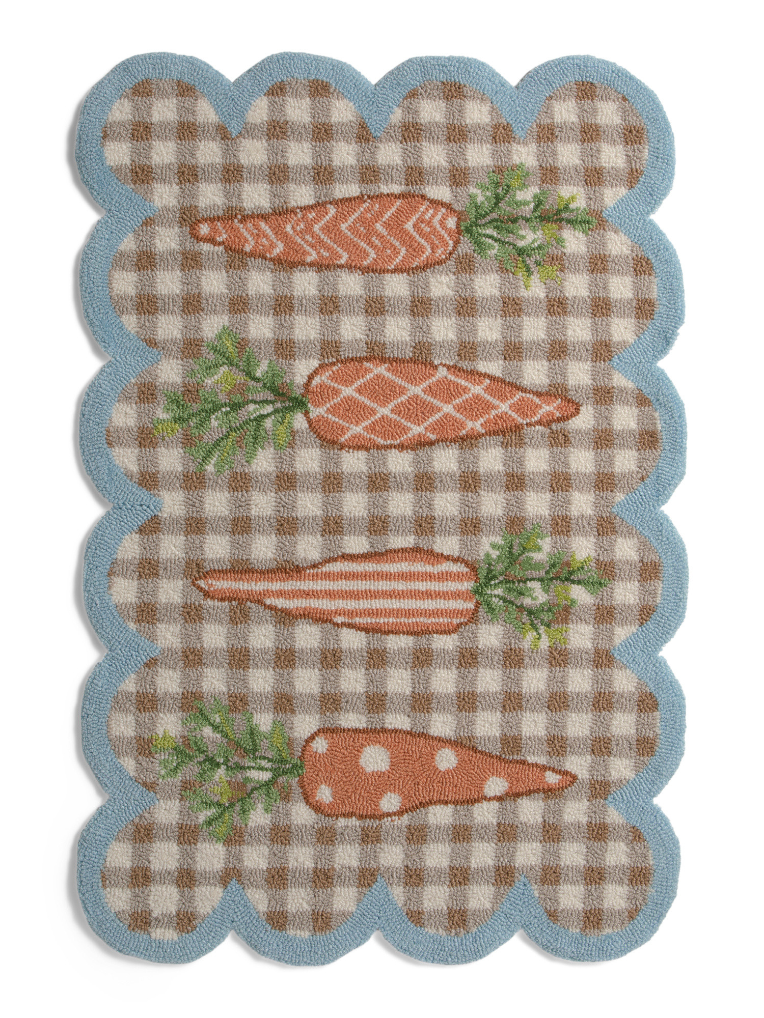 2x3 Hooked Carrots Scalloped Scatter Rug | TJ Maxx