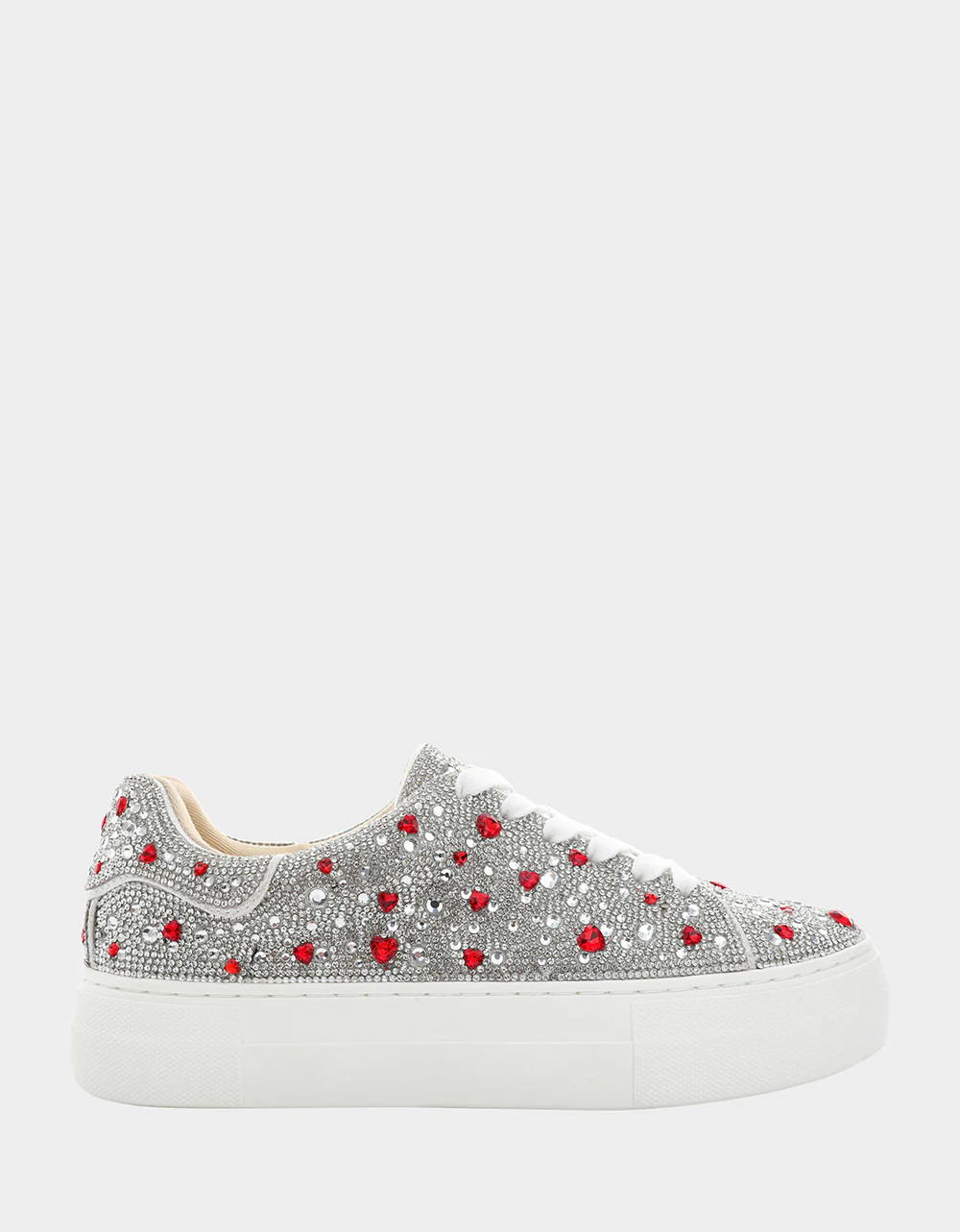 SIDNY HEARTS MULTI Rhinestone Sneaker | Heart Shoes | Betsey Johnson