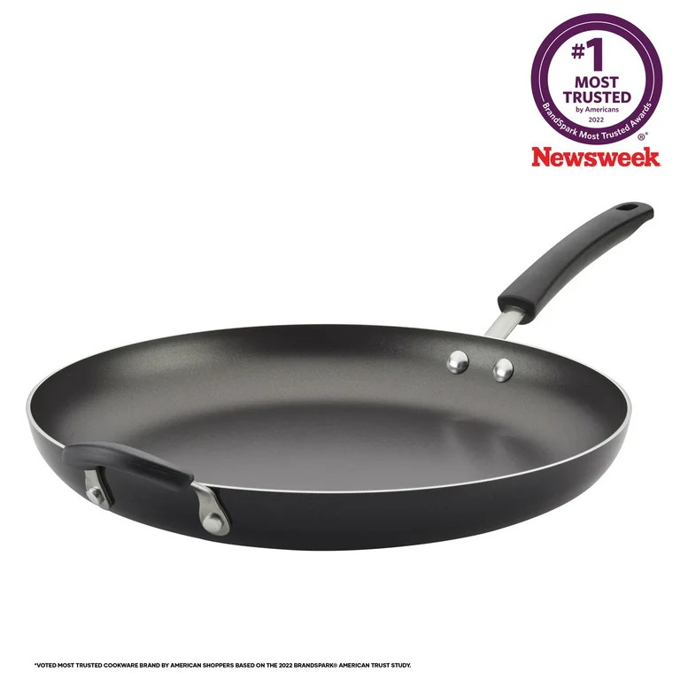 Farberware Easy Clean 14" Aluminum Nonstick Frying Pan with Helper Handle, Black | Walmart (US)