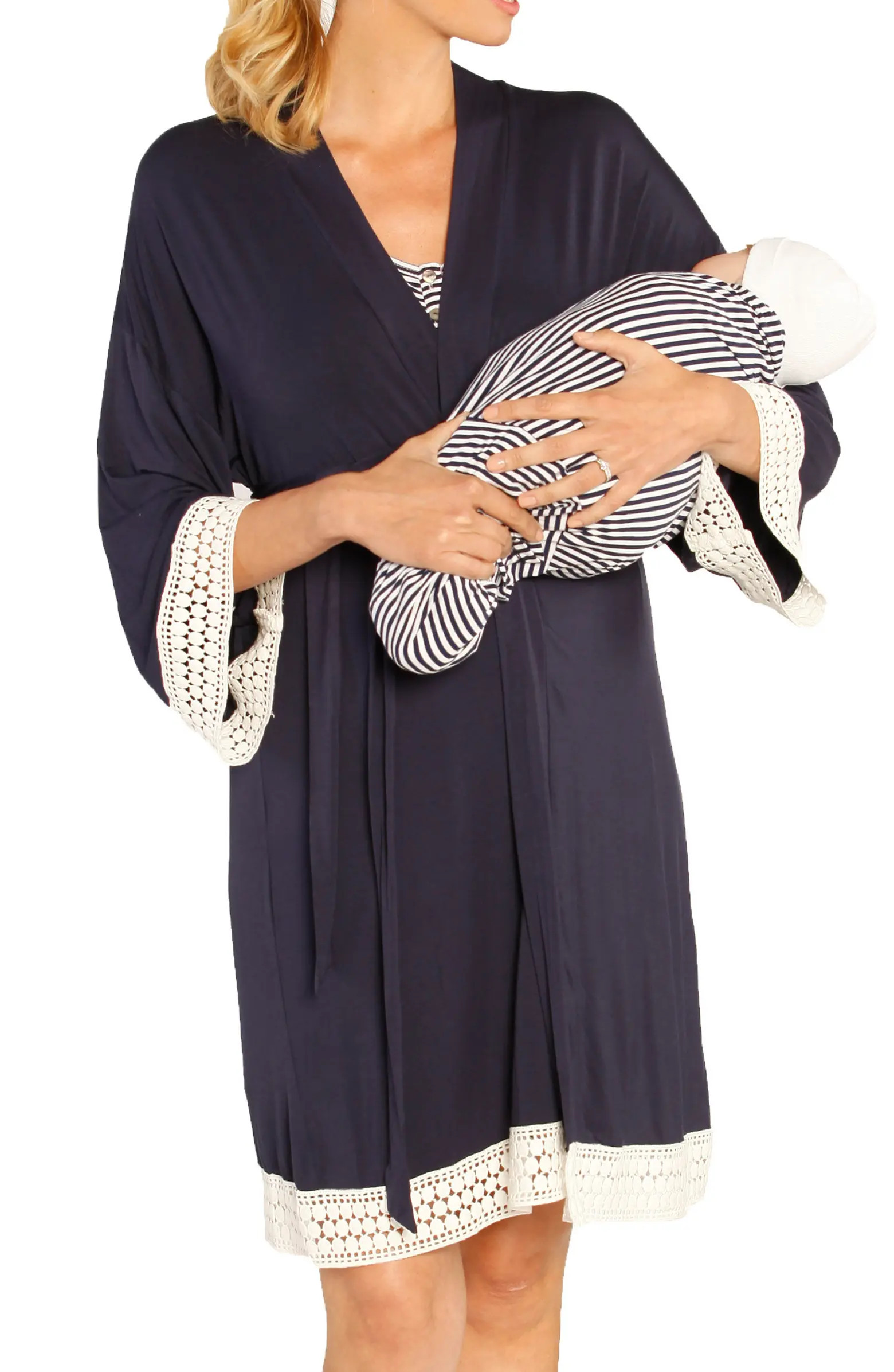 Nursing Dress, Robe & Baby Blanket Set | Nordstrom