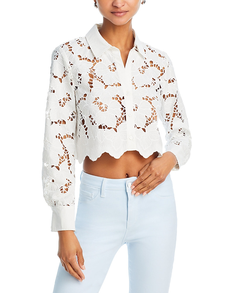 L'Agence Seychelle Lace Button Front Shirt | Bloomingdale's (US)