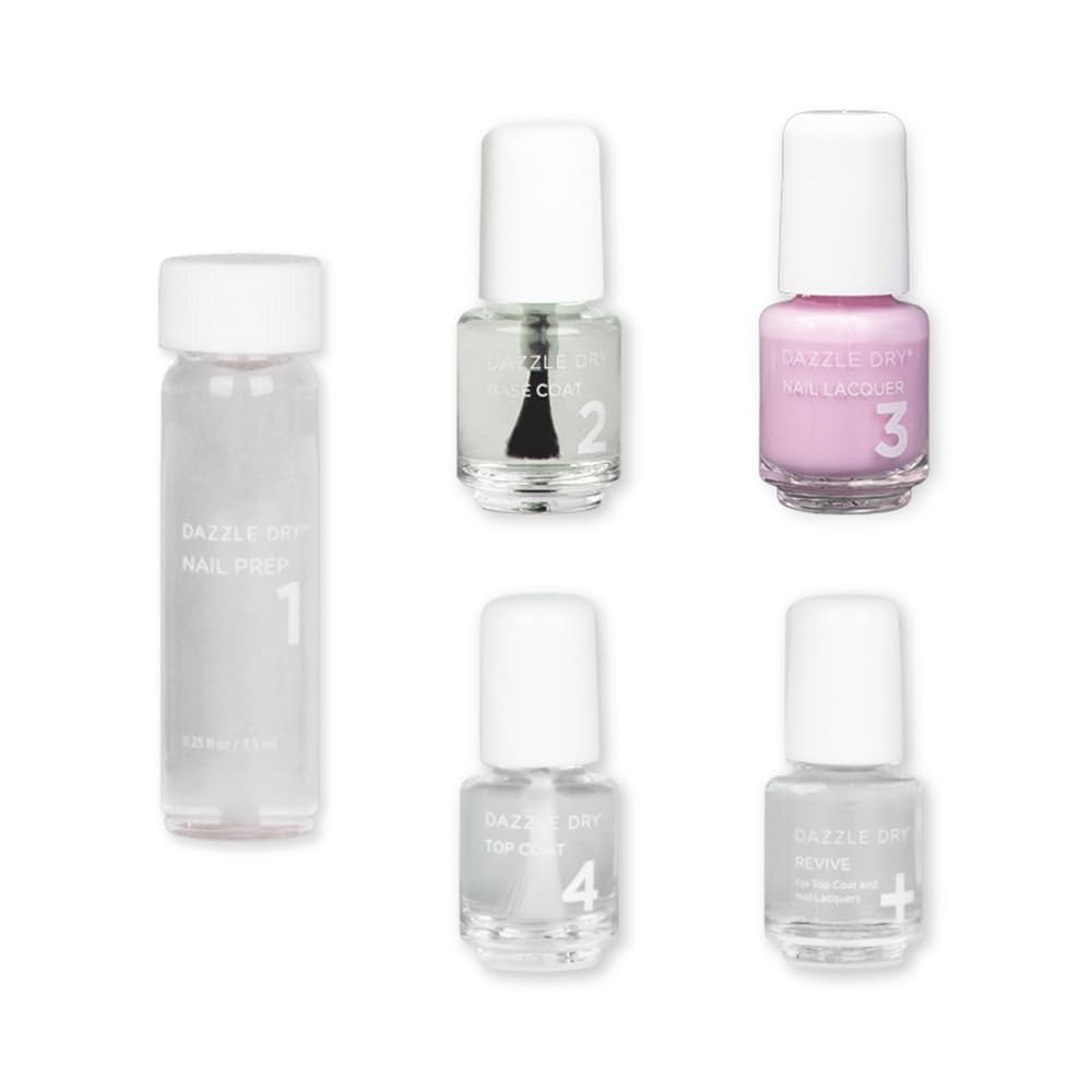 Dazzle Dry Mini Kit 4 Step System - Soft Caress - A cool peony pink. Full coverage cream. (5 Piec... | Amazon (US)