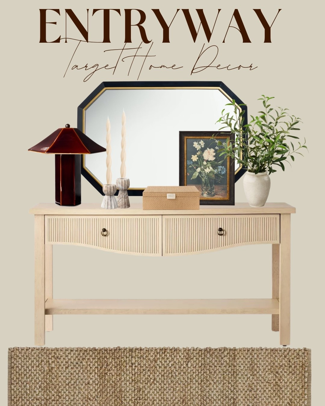 Your entryway sets the tone for your entire home 🤍

I styled this entry moment using affordable Target finds — warm wood tones, creamy marble accents, soft florals, and layered decor for that elevated but livable feel.

Proof that you don’t need a huge budget to create a beautiful first impression.

Everything is linked on my LTK ✨

#LTKHome #LTKSaleAlert