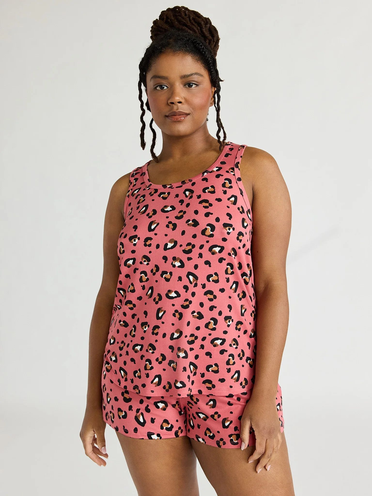 Joyspun Women’s Tank and Shorts Pajama Set, Sizes S to 3X | Walmart (US)