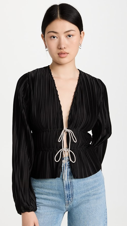 Payton Tie Front Blouse | Shopbop