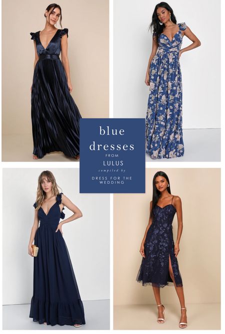 Dark blue dresses for wedding guests, spring wedding guest dress, navy blue maxi dress, blue midi dress, semi formal wedding guest attire, cocktail dress, Lulus dresses on sale through 3/22. 

#LTKwedding #LTKSeasonal #LTKsalealert