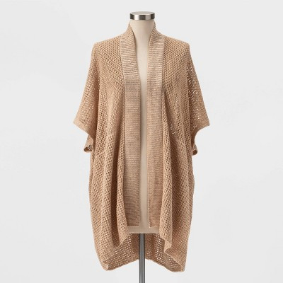 Women's Lightweight Knit Kimono- Universal Thread™ Tan | Target