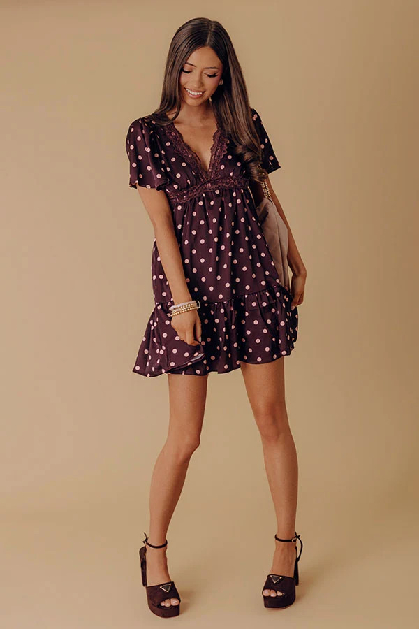 Sweet Melody Satin Polka Dot Mini Dress | Impressions Online Boutique