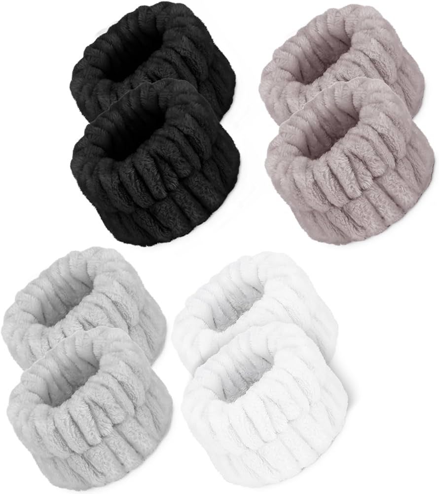 8 Pcs Microfiber Spa Wrist Bands for Washing Face, Women's Wrist Towels for Washing Face, Absorbe... | Amazon (US)
