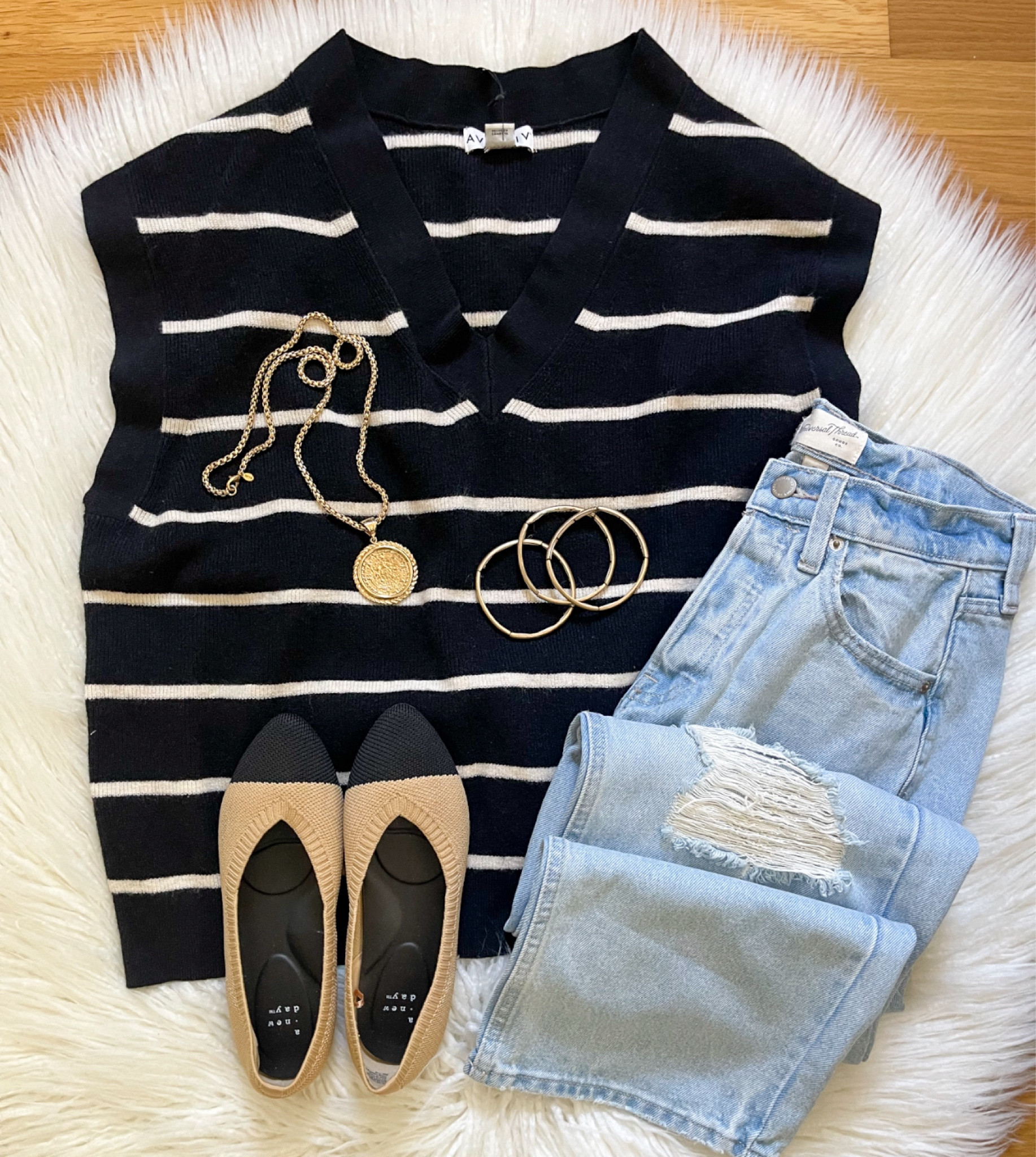 Loving this sweater vest!  It’s Ava & Viv brand and I love the oversized/slouchy fit!  Styled it with these new jeans and flats for an easy look. Everything is linked for you! 🖤

#LTKFindsUnder50 #LTKStyleTip