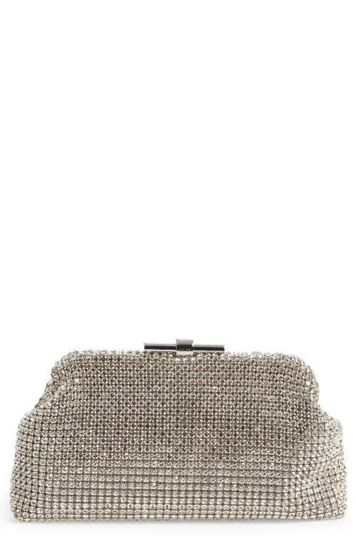 Reiss Adaline Crystal Clutch in Silver at Nordstrom | Nordstrom
