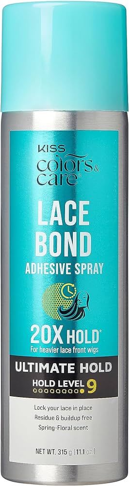 KISS Colors & Care Lace Bond Adhesive Spray Ultimate Hold 11.1 oz. - Adhesive for Lace Frontals, ... | Amazon (US)
