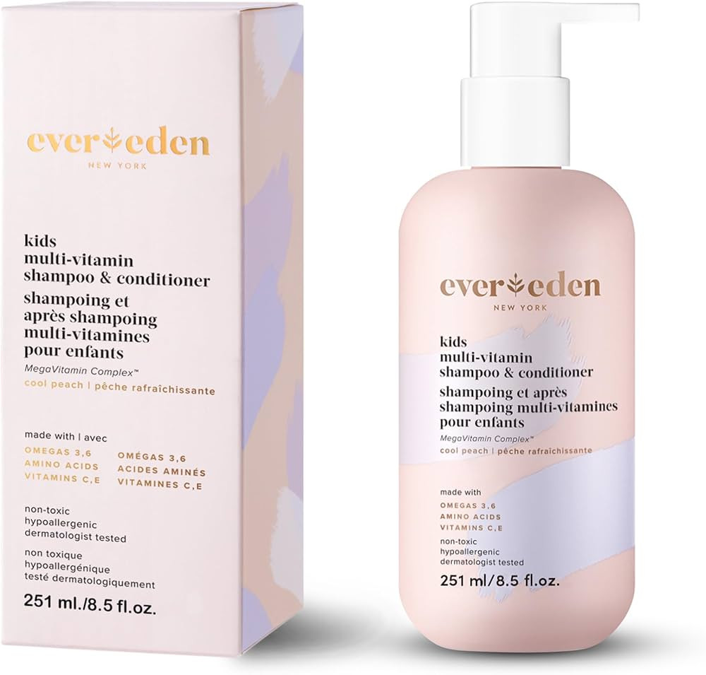 Evereden Kids Shampoo and Conditioner 2 in 1: Cool Peach, 8.5 fl oz. | Gentle Kids Skin Care | No... | Amazon (US)