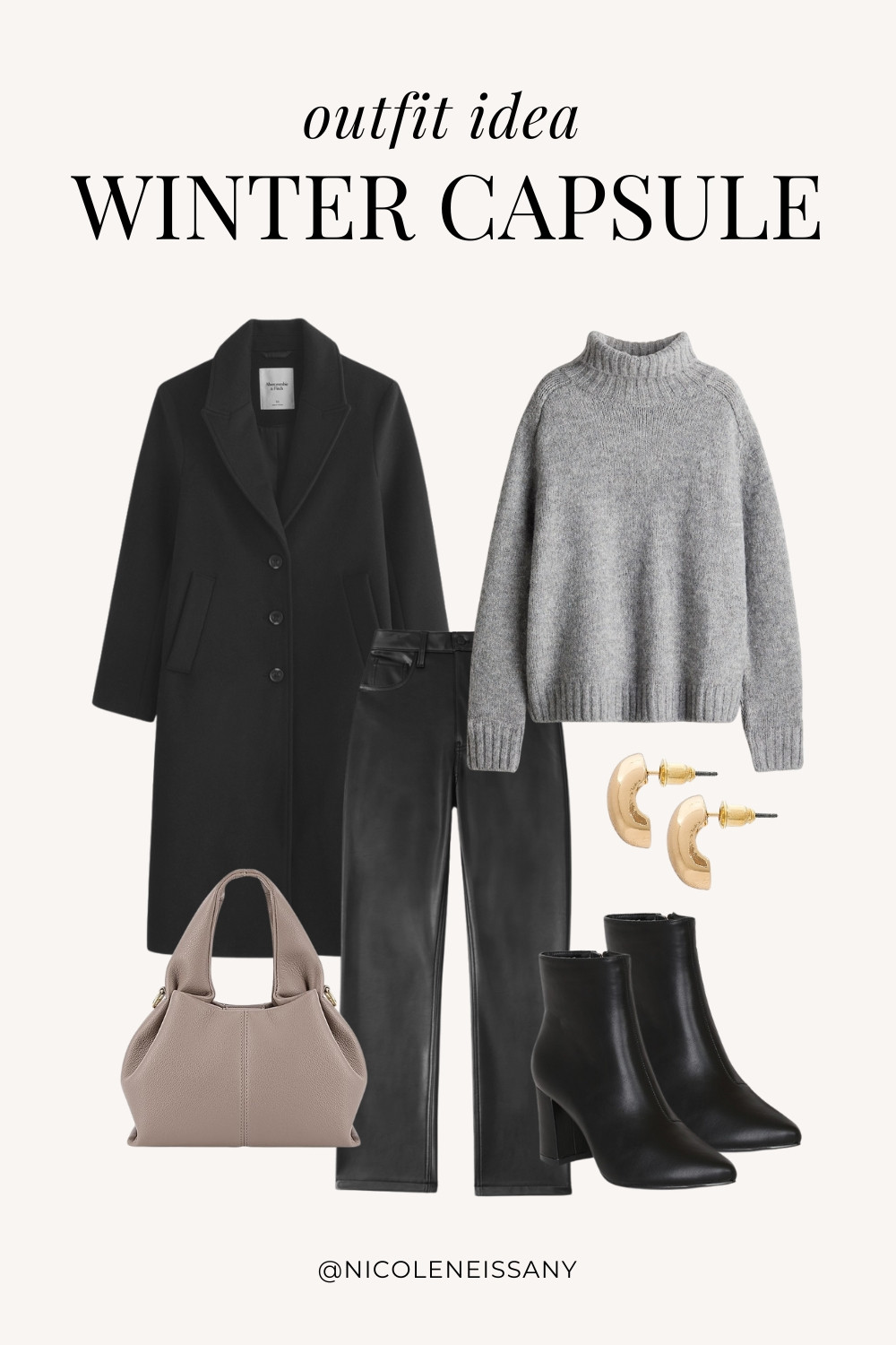 Winter Capsule Wardrobe Outfit Idea | winter capsule outfit, winter outfit, winter outfits, winter style, winter fashion, winter 2024 fashion, winter outfits 2024, winter trends 2024, winter outfit inspo, winter outfit inspiration, winter capsule wardrobe essentials, winter wardrobe essentials, winter closet essentials, winter essentials, winter basics, winter must haves, neutral capsule wardrobe, neutral outfit, neutral fashion, casual outfit, casual date night outfit, elevated casual outfit, brunch outfit, everyday outfit, work outfit, Abercrombie, Amazon Fashion, Revolve, Lulus, Nordstrom, H&M, Mango // winter coat, wool coat, turtleneck sweater, winter sweater, sweaters, leather pants, black ankle boots, heeled ankle boots, dumpling purse, polene dupe, polene bag dupe, gold teardrop earrings 

 

#LTKItBag #LTKParties #LTKHome #LTKFindsUnder100 #LTKTravel #LTKSeasonal #LTKSaleAlert #LTKStyleTip #LTKShoeCrush #LTKFindsUnder50