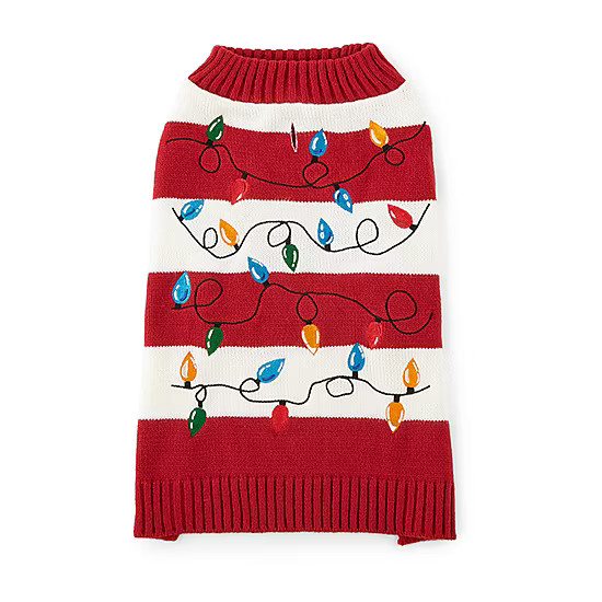 new!Paw & Tail Holiday String Lights Sweater Vest | JCPenney