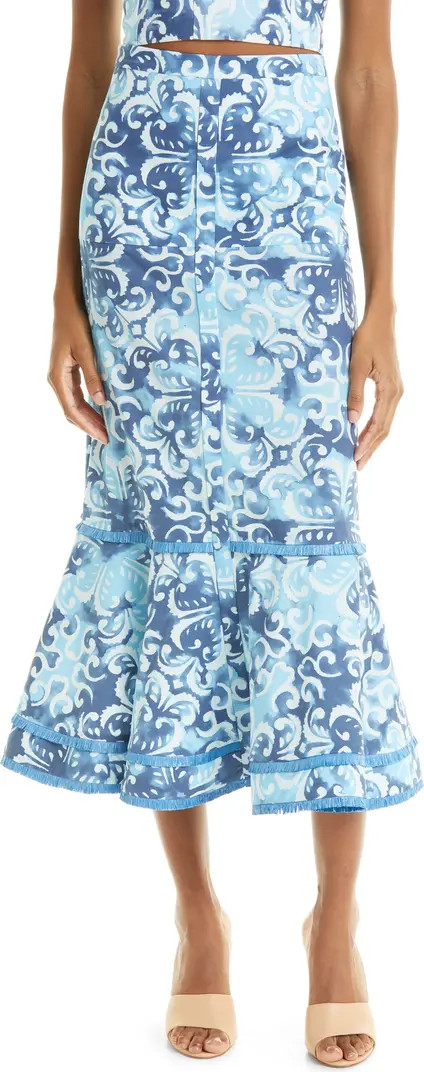 ALEXIS Galli Tiered Linen & Cotton Skirt | Nordstrom | Nordstrom