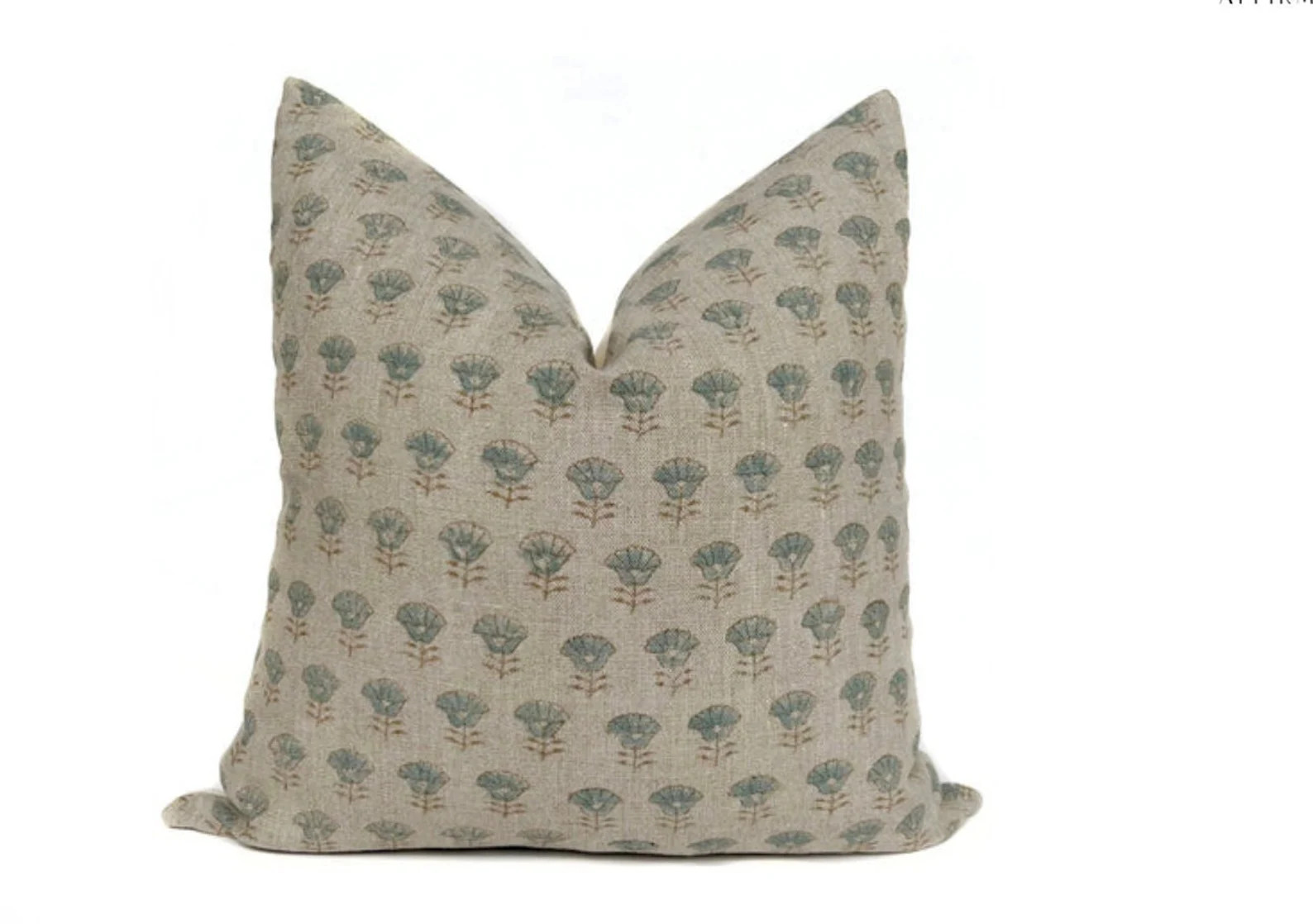 Sicily Floral Pillow Cover Floral Pillow Neutral Decor Throw - Etsy | Etsy (US)