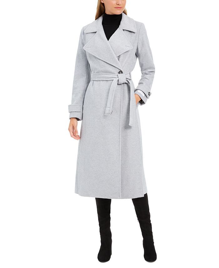 Calvin Klein Women's Belted Wrap Coat & Reviews - Coats & Jackets - Women - Macy's | Macys (US)