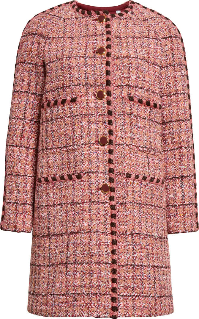 Metallic Tweed Longline Jacket | Nordstrom