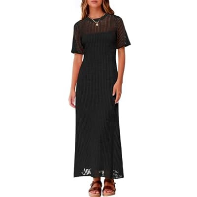 Fisoew Womens Crochet Swimsuit Cover Up Summer Vacation Resort Bathing Suit Swimwear C… | Amazon (US)