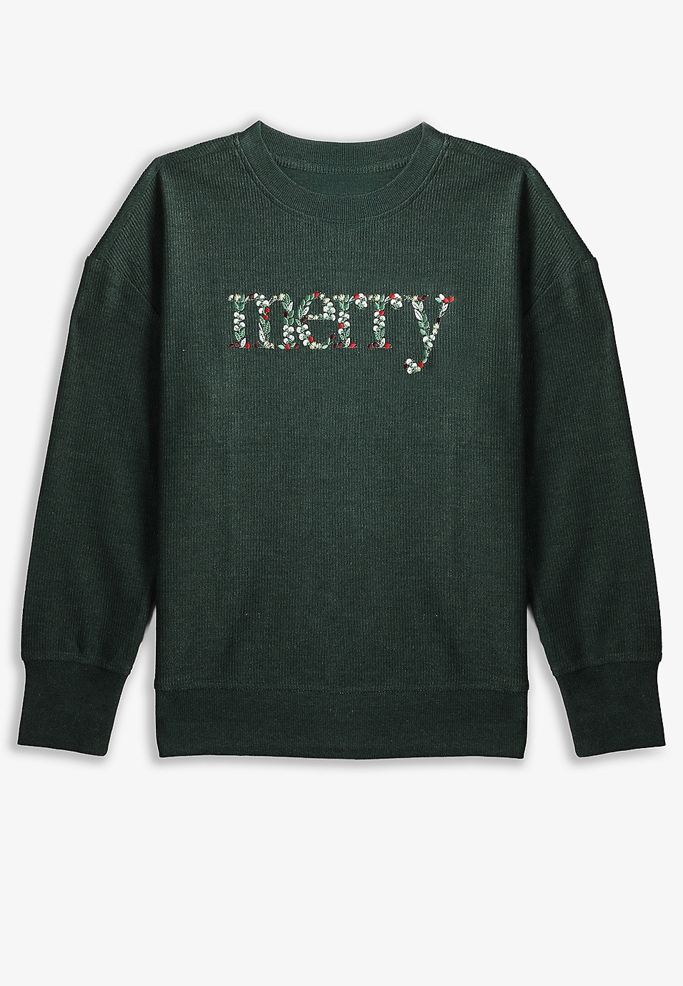 Merry Embroidered Relaxed Fit Sweatshirt | Maurices
