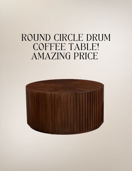 Coffee table round circle drum! Comes in multiple colors. Amazing price for this coffee table.

#coffeetable

#LTKHome