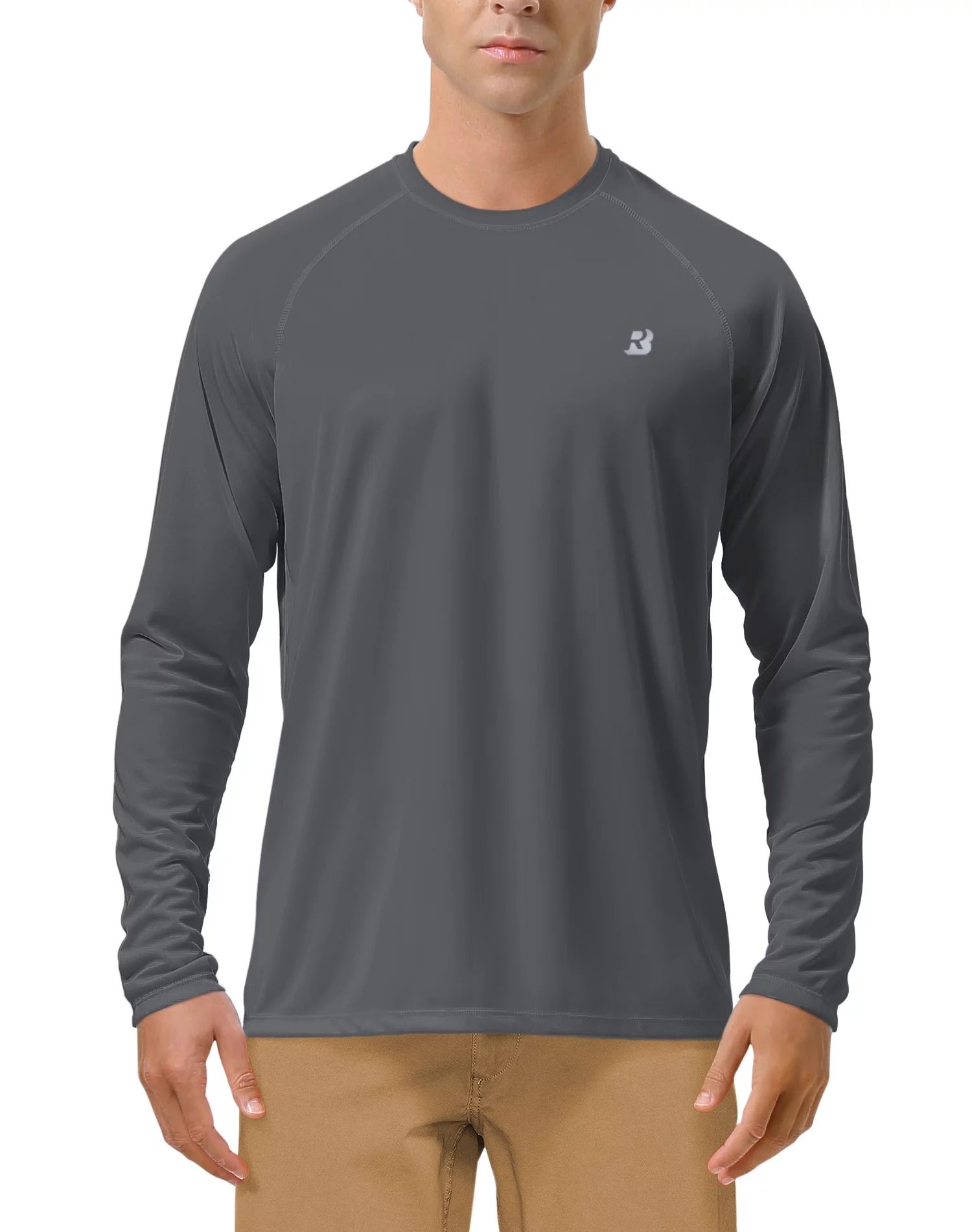 Roadbox UPF 50+ Men's Long Sleeve Fishing Shirts UV Sun Protection Tee Tops for Outdoors Running ... | Walmart (US)